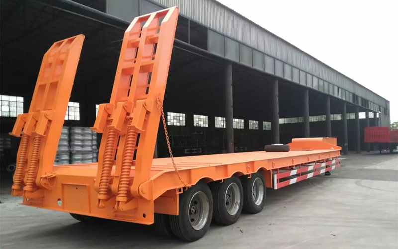 Cheap Lowbed Trailer 3 Axles 50 Tons 
