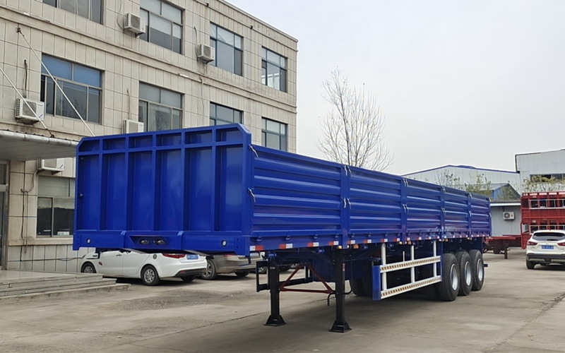 1m Height Drop Sides Trailer 3 Axles 
