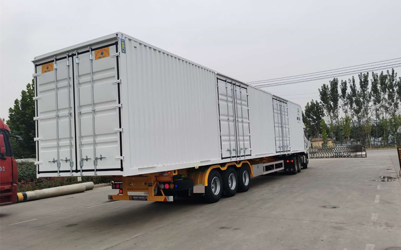 Triaxles Box Trailer Lorry Cargo Semi