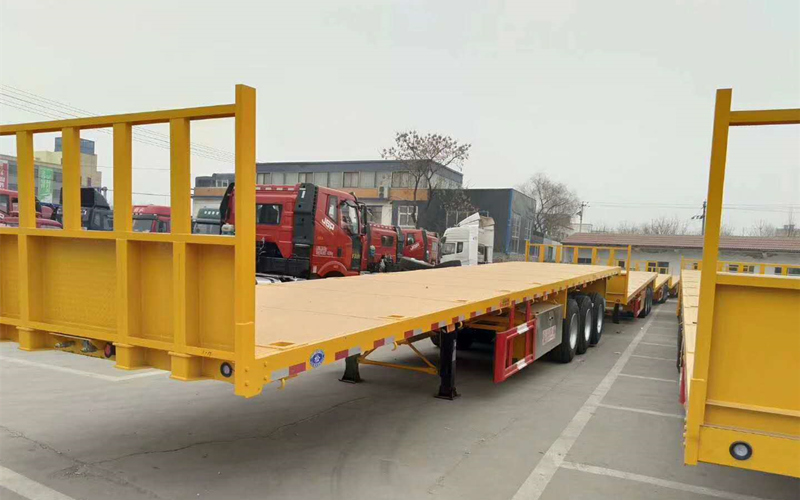 Container Pan Shipping Trailer 2 Axle
