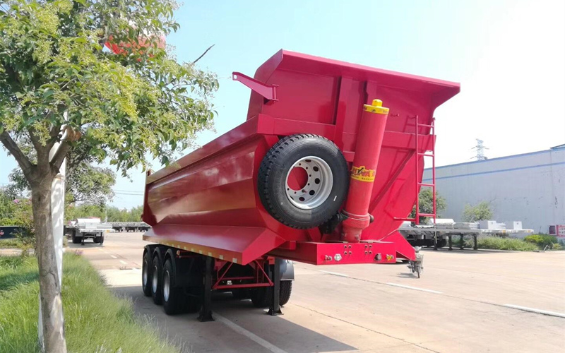 Hydraulic Rear Dump Trailer 3 Axles 3