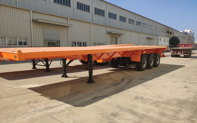 Flatbed 3 Axles Trailer 40ft Containe