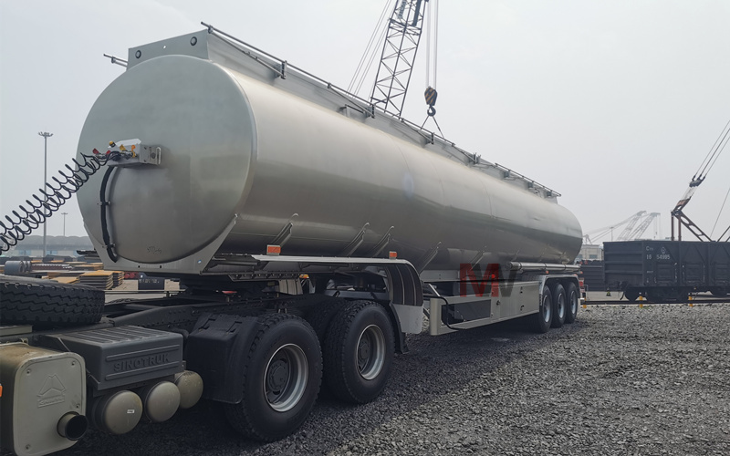 50000 Liters Capacity 7 Compartments Aluminum Petroleum Road Tanker Trailers  