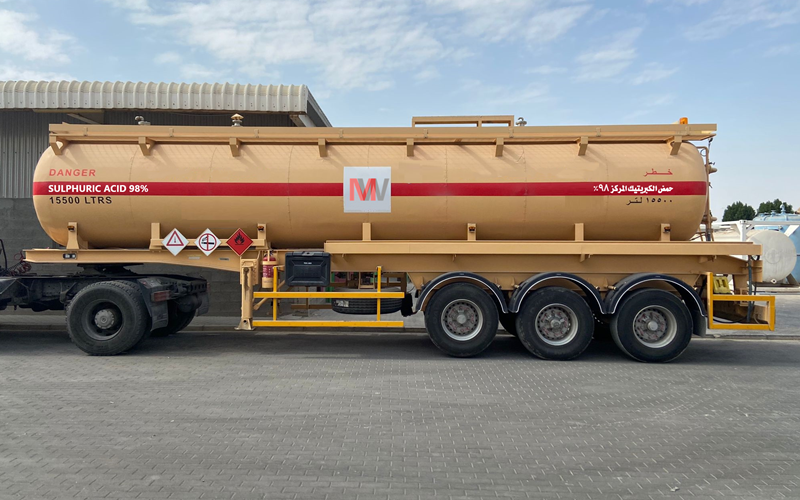 Shipment Of 98% Sulfuric Acid Road Tanker