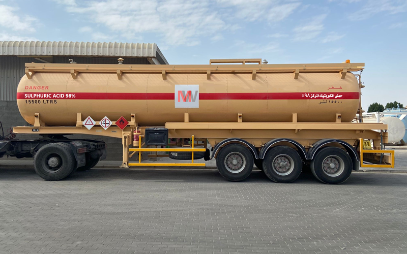 98% Sulphuric Acid Road Tanker 15500 